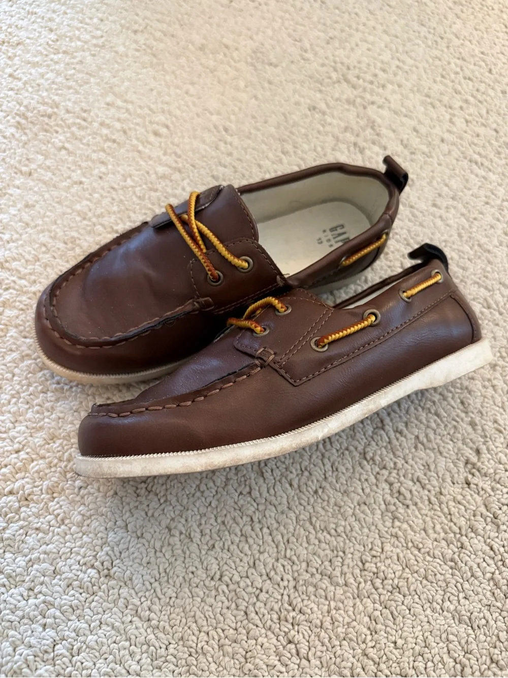 GAP Kids Brown Leather Boat Shoes
